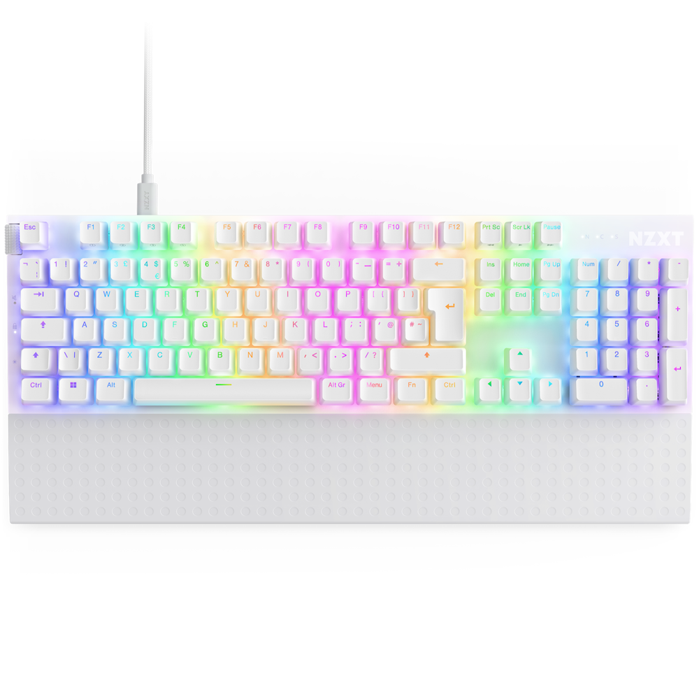 Function 2 Top View with Wrist Rest White