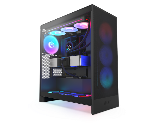 Black H7 Flow Case with Full RGB Fans