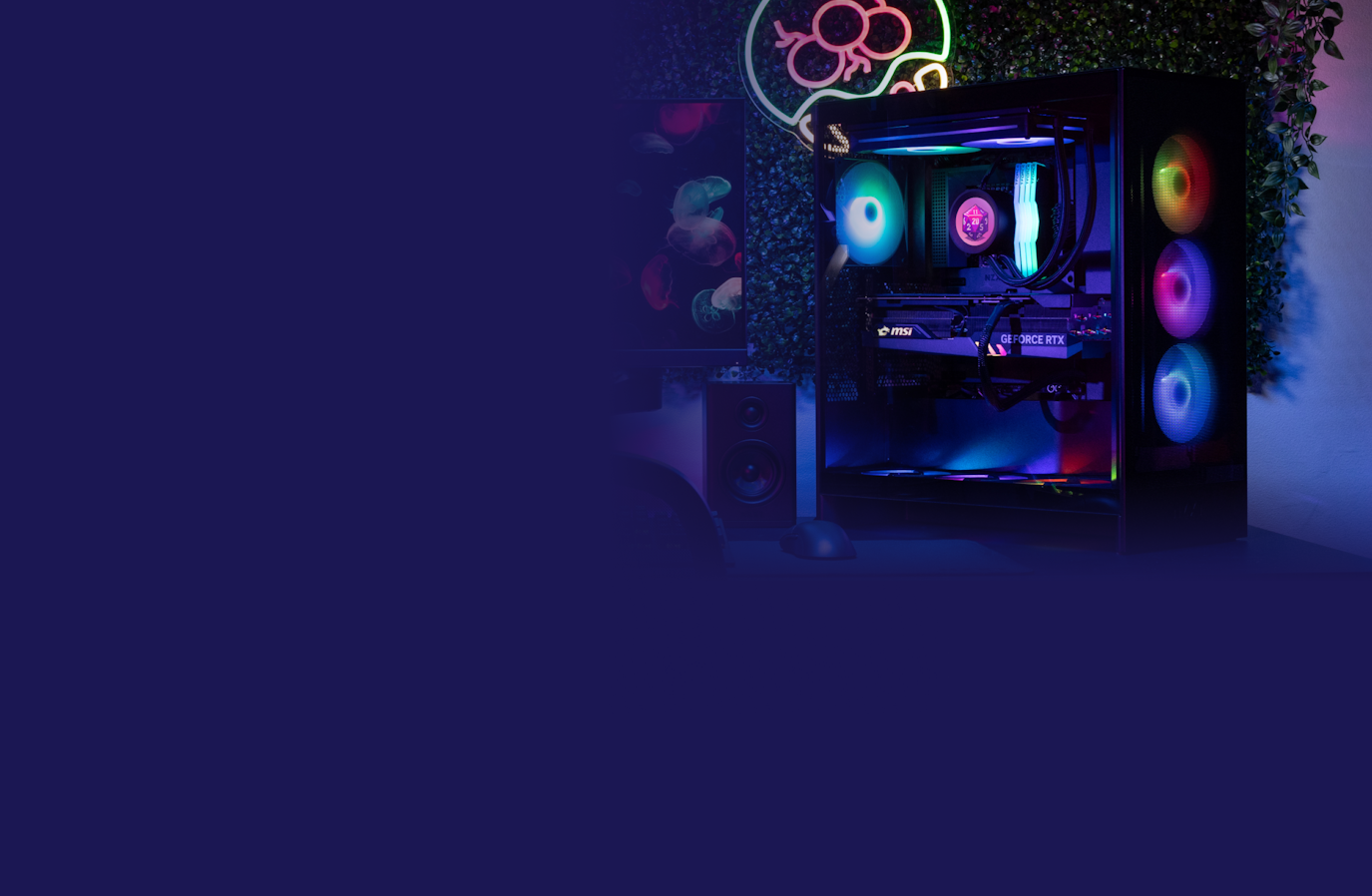 Black H7 Flow RGB in desktop setup